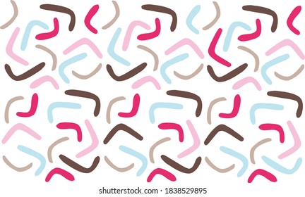 Hand drawn various shapes and doodle objects. 