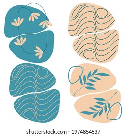 Hand drawn various shapes and doodle objects. Design element Isolated vector illustration on white background
