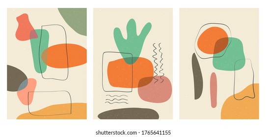 hand drawn various shapes and objects for background. set of doodle Abstract contemporary modern trendy. vector illustration