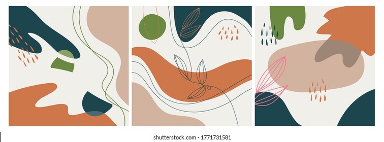 hand drawn various shapes and objects for background. set of doodle Abstract contemporary modern trendy. vector illustration