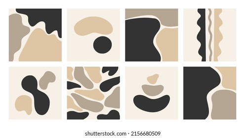 Hand drawn various shapes and patterns. Modern contemporary fashion vector illustration. Pastel colors.