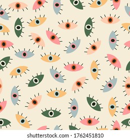 Hand drawn various shapes theme vector seamless pattern. Contemporary modern trendy vector illustrations. Pastel colors. vector