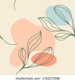 Dibujó a mano varias formas tema vector patrón sin fisuras. Ilustraciones vectoriales modernas y modernas. Colores pasteles. vector