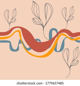 Hand drawn various shapes theme vector seamless pattern. Contemporary modern trendy vector illustrations. Pastel colors. vector