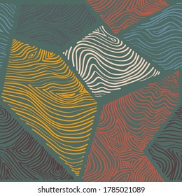 Hand drawn various shapes theme vector seamless pattern. Contemporary modern trendy vector illustrations. Pastel colors. vector-