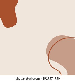 Hand drawn various shapes theme vector. for social media posts, feeds, and the web. Contemporary modern trendy vector illustrations. Pastel colors. vector
