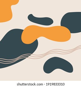 Hand drawn various shapes theme vector. for social media posts, feeds, and the web. Contemporary modern trendy vector illustrations. Pastel colors. vector