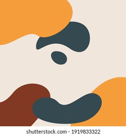 Hand drawn various shapes theme vector. for social media posts, feeds, and the web. Contemporary modern trendy vector illustrations. Pastel colors. vector