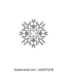 Hand drawn various snowflake. Winter symbol. Good for Christmas decoration scrap booking, posters, greeting cards, banners, textiles, gifts, shirts, mugs or other gifts.