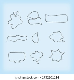 Hand drawn various speech balloons