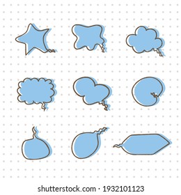 Hand drawn various speech balloons