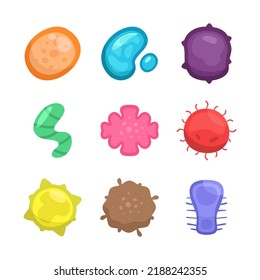 Hand Drawn Of Various Viruses And Bacteria