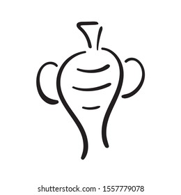 Hand drawn Vase icon, linear jar symbol vector design. Great for mobile app, web design, banner, etc