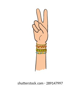 Hand drawn vector hand