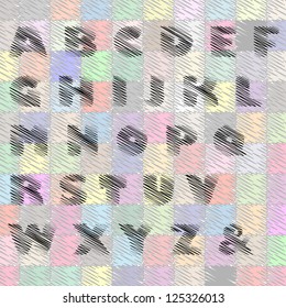 Hand drawn vector ABC letters