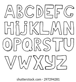 Hand Drawn Vector Abc Letters Set Stock Vector (Royalty Free) 297294281 ...