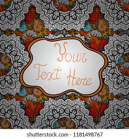 Hand drawn vector abc. Pictures on white, black and orange colors. Calligraphic bold font. Design for fabric, textile, wrapping. Modern handwritten brush lettering seamless background with letters.
