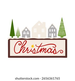 Hand drawn vector abstract big Merry Christmas time and New Year cartoon cards collection set with cute illustrations