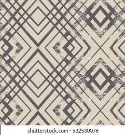 Hand drawn vector abstract geometric Christmas decoration ornament seamless pattern with strokes texture.Holidays concept.Abstract geometric pattern.Ethnic tribal fashion fabric pattern.