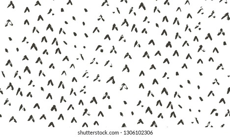 Hand drawn vector abstract graphic scandinavian freehand textured modern memphis style simple arrows seamless pattern isolated on white background