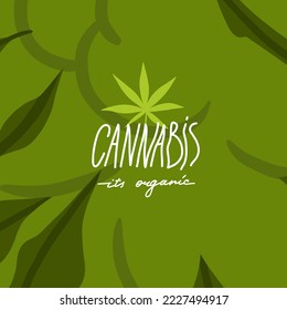 Hand drawn vector abstract graphic clipart illustration of Medical Marijuana,smoking accessories.Hemp and joint for smoking .Cannabis and weed legalization concept design.Trendy vector illustration.