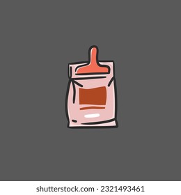 Handgezeichnete, abstrakte grafische doodle einfache minimalistische Linie Illustrationen mit Kaffeebauausrüstung , Kaffeezubereitung. Kaffee Vektorgrafik Symbol einzeln.Coffee Shop Design Konzept.