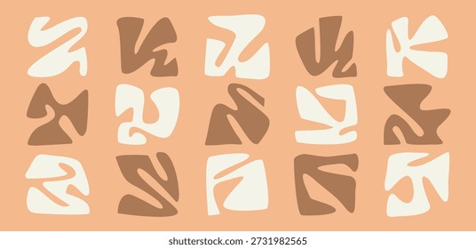 Hand drawn vector abstract matisse elements