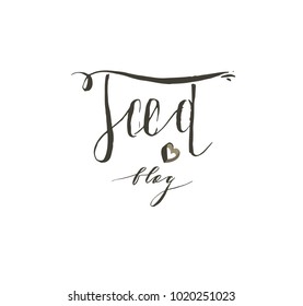 Hand drawn vector abstract modern cooking time handwritten ink textured calligraphy logo,label or sign with Food blog text isolated on white background.