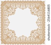 Hand drawn vector abstract outline,graphic,line vintage baroque ornament floral frame in calligraphic elegant modern style.Baroque floral vintage outline design concept.Vector antique frame isolated