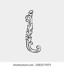 Hand drawn vector abstract outline,graphic,line vintage baroque ornament floral frame border in minimalistic modern style.Baroque floral vintage outline design concept.Vector antique frame isolated.