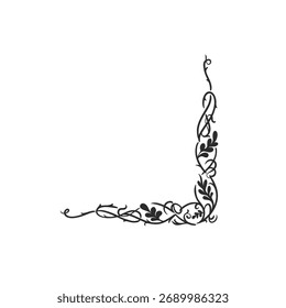 Vetor desenhado à mão resumo abstrato, gráfico, linha vintage arte nouveau ornamento quadro floral em caligrafia elegante moderno style.Ornate floral vintage contorno design concept.Vetor elementos de quadro.