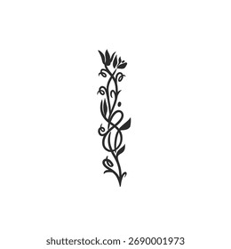 Vetor desenhado à mão resumo abstrato, gráfico, linha vintage arte nouveau ornamento quadro floral em caligrafia elegante moderno style.Ornate floral vintage contorno design concept.Vetor elementos de quadro.