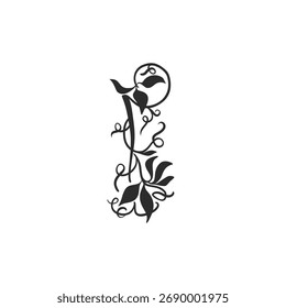 Hand drawn vector abstract outline,graphic,line vintage art nouveau ornament floral frame in calligraphic elegant modern style.Ornate floral vintage outline design concept.Vector frame elements.