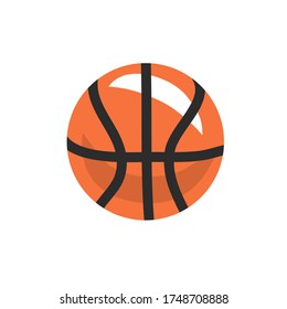Hand drawn vector abstract stock graphic icon illustration with simple basketball ball isolated on white background