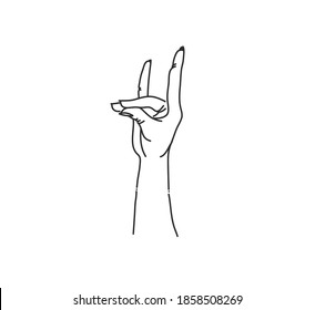 Hand drawn vector abstract stock flat graphic illustration with logo elements ,woman fashion magic line art hand touch in simple style for branding ,isolated on white background