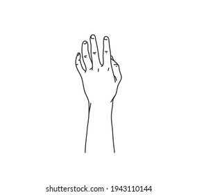 Hand drawn vector abstract stock flat graphic illustration with logo elements ,woman fashion magic line art hand touch in simple style for branding ,isolated on white background