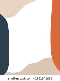 Fondo artístico de ilustraciones gráficas abstractas de vectores dibujados a mano, con carácter de collage moderno plantilla artística contemporánea de dibujo de formas boho y siluetas