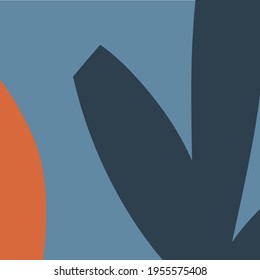 Fondo artístico de ilustración gráfica de material abstracto de vectores dibujado a mano, con un collage moderno de naturaleza geométrica mínima artística de impresión contemporánea de formas boho y siluetas en colores neutros