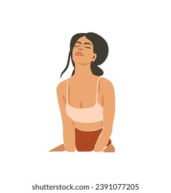 Hand drawn vector abstract trendy graphic contemporary modern art,aesthetic fashion illustration with bohemian,beautiful modern female,minimalistic trendy style. Vector woman body abstract drawing.