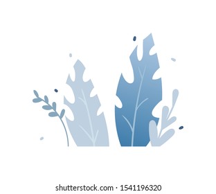 Hand drawn vector abstract tropical leaves background isolated on white.