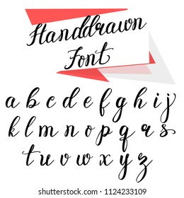 Hand drawn vector alphabet. Calligraphy letters for your design.
