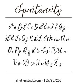 Printable Calligraphy Alphabet Chart