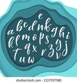Hand drawn vector alphabet. Calligraphy letters for your design.