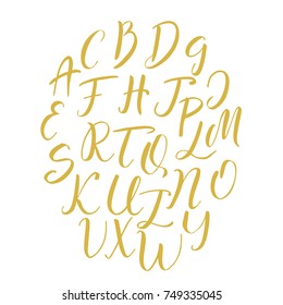 Hand drawn vector alphabet. Calligraphy letters for your design