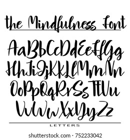 Hand drawn vector alphabet. Calligraphy letters for your design