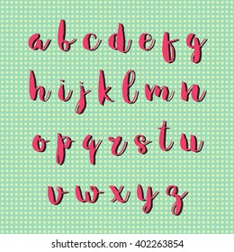 Hand drawn vector alphabet. Decorative isolated letters set.