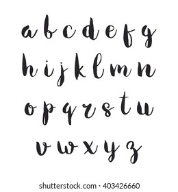 Hand drawn vector alphabet. Decorative isolated letters set.