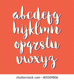 Hand drawn vector alphabet. Decorative isolated letters set.