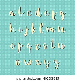 Hand drawn vector alphabet. Decorative isolated letters set.