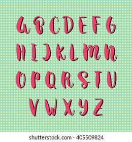 Hand drawn vector alphabet. Decorative isolated letters set.